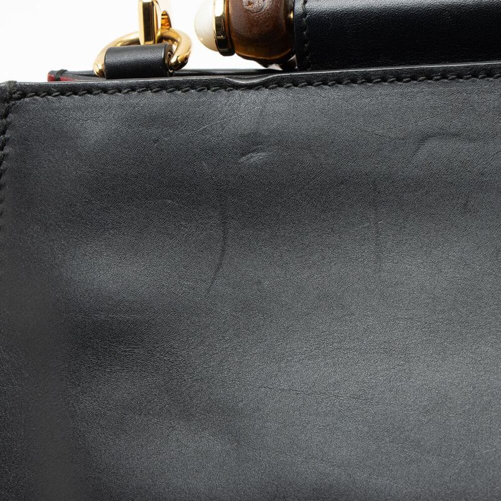 Gucci Leather Bamboo Nymphaea Medium Top Handle - Picture 14 of 16